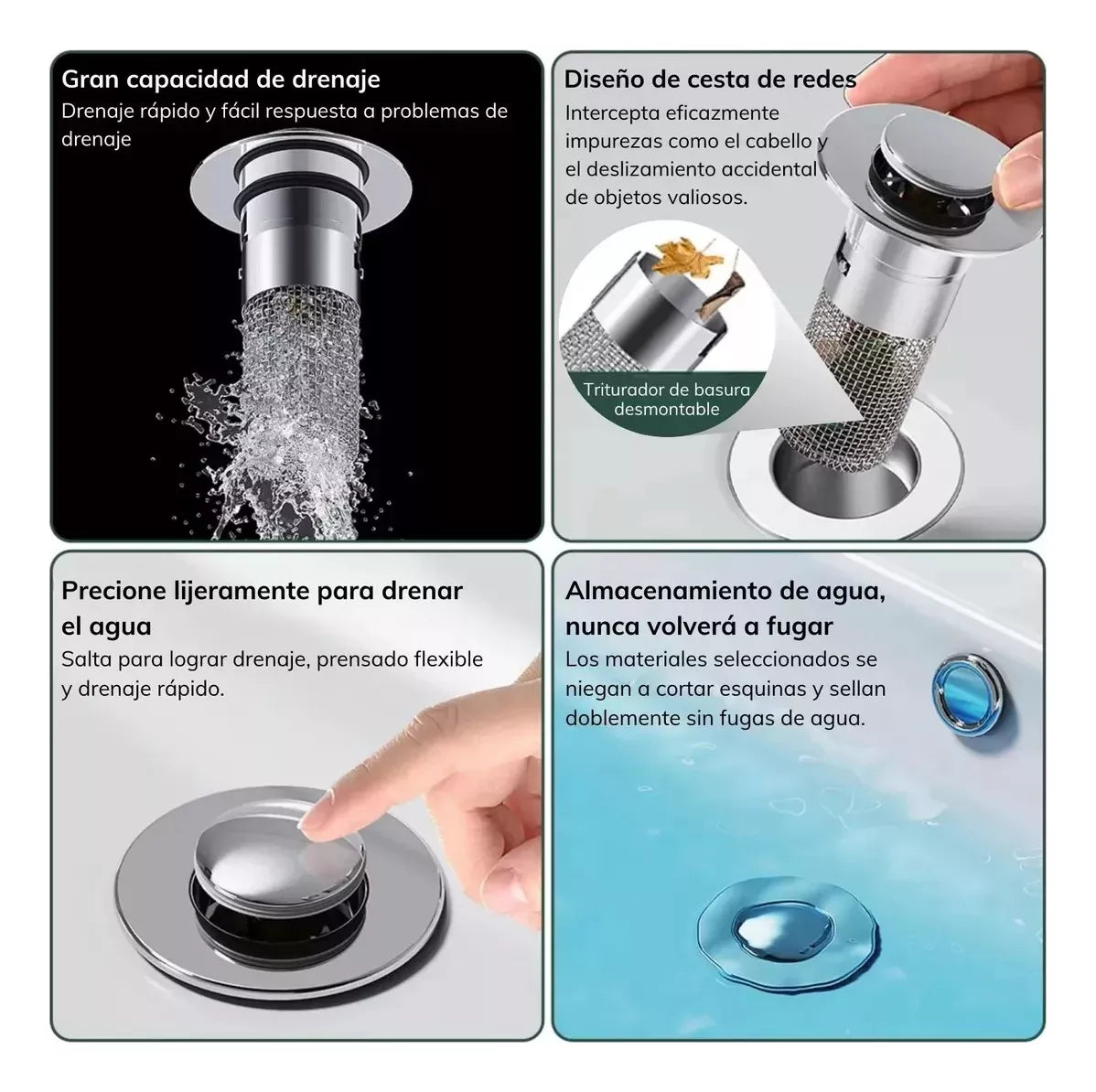 Drain Guard Pro – Tapón Filtro Antibloqueo - 2 Piezas