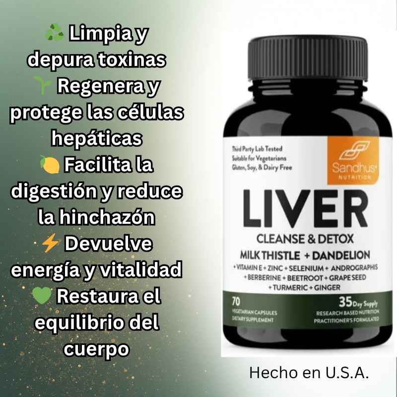 Liver (Suplemento), Dale un respiro a tu hígado, recupera tu energía natural.