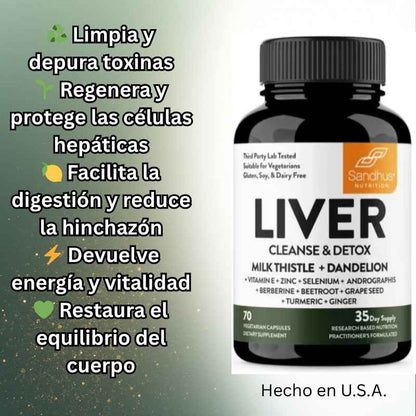 Liver (Suplemento), Dale un respiro a tu hígado, recupera tu energía natural.