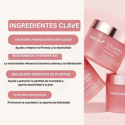 COLLAGEN JELLY CREAM.💎 Piel con Aspecto Radiante y Fresco Gracias a la Crema de Gelatina de Colágeno #1 en Corea