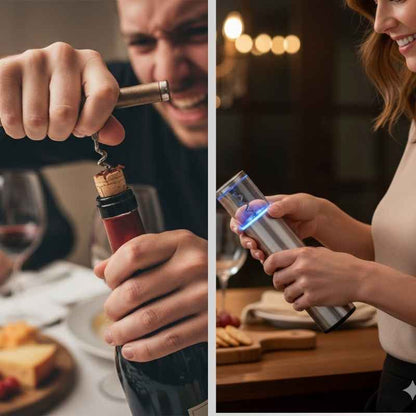 Wine & Cheese Deluxe Set – Sacacorchos Eléctrico + Tabla de Quesos