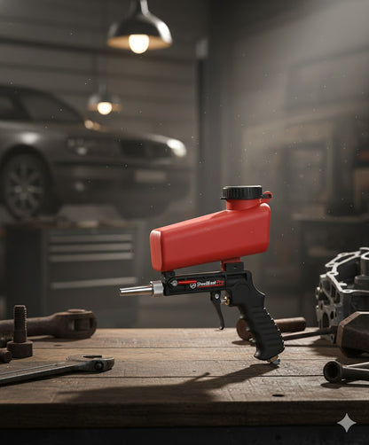 SteelBlast Pro. Pistola Neumática para Eliminar Pintura, Oxido y Suciedad en Superficies