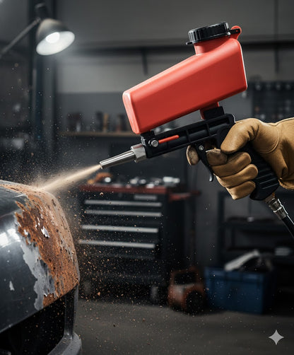 SteelBlast Pro. Pistola Neumática para Eliminar Pintura, Oxido y Suciedad en Superficies